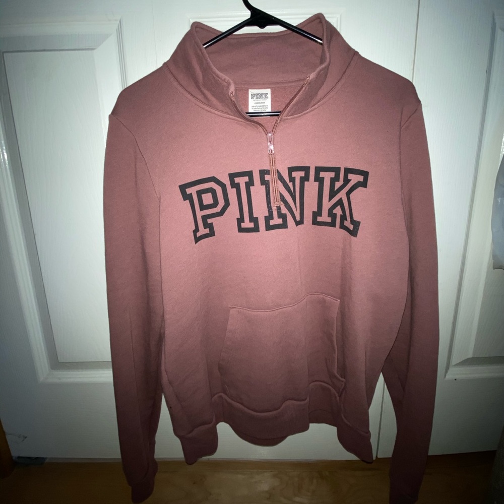 PINK half zip up hoodie